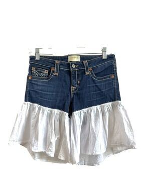 BIG STAR Western Ruffle Hem Denim Shorts